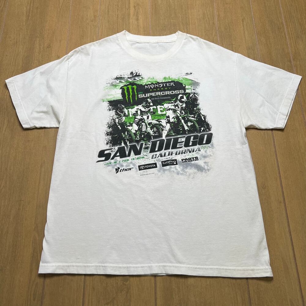 Vintage Monster‎ Energy AMA Supercross 2016 San Diego event  t-shirt Sz XL Y2K